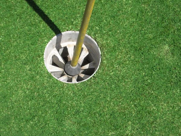 Looking straight down into the hole